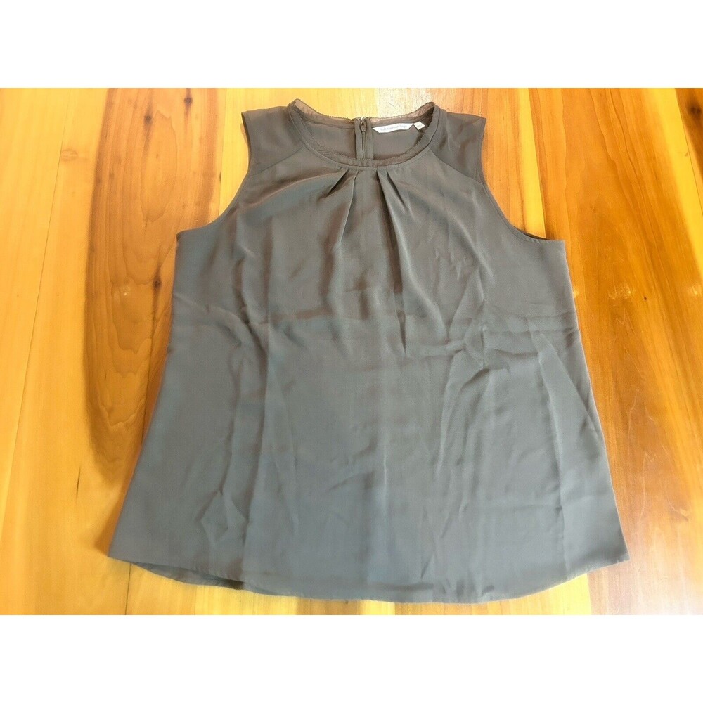 Soft Surrondings Women’s Sleeveless Top. Size Large. Zip Closure. Brown